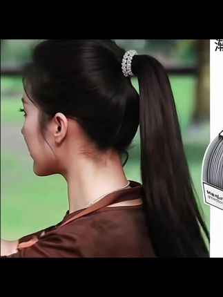 #男女同款 #黑灰色系#扎马尾武士头高弹力耐用橡皮筋发绳#谁戴谁好看 #2025新款发圈皮套...