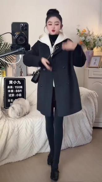 真两件套双面羊毛气质大衣百搭春秋季中长款宽松女士时尚双面呢#小个子定制大衣#双面羊毛大衣两件套#质量杠杠的好#面料柔软舒适保暖 #爆款热卖中