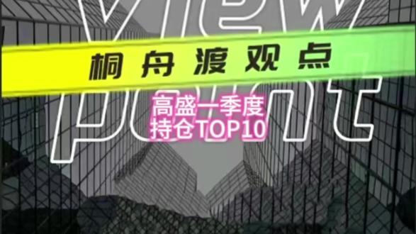高盛一季度持仓TOP10