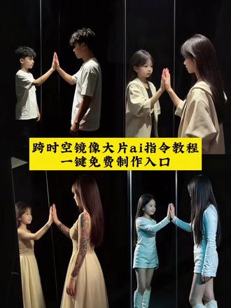 跨时空镜像大片ai 指令教程 ai 与小时候的自己同框 与小时候的自己跨时空特效#小云雀AI #小云雀AI一镜到底 #小云雀AI一键图片设计 #小云雀AI视频