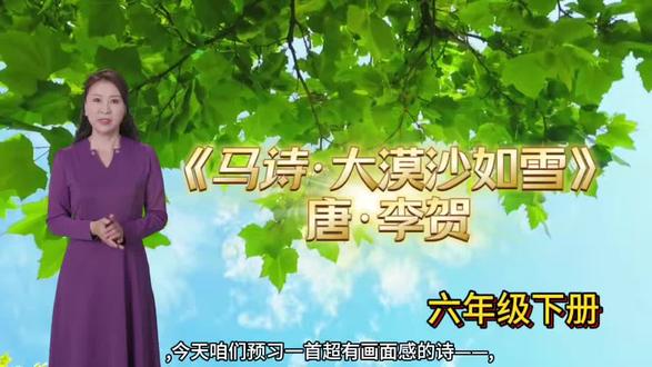 六年级下册语文预习古诗《马诗·大漠沙如雪》,可以做好笔记了#小学语文 #古诗词 #六年级下册 #预习古诗