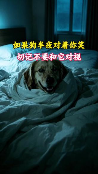 如果狗半夜对着你笑,切记不要和它对视 #科学养宠 #新手养宠攻略 #养狗经验分享 #养狗必看