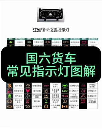 江淮轻卡常见的指示灯!#货运选江淮