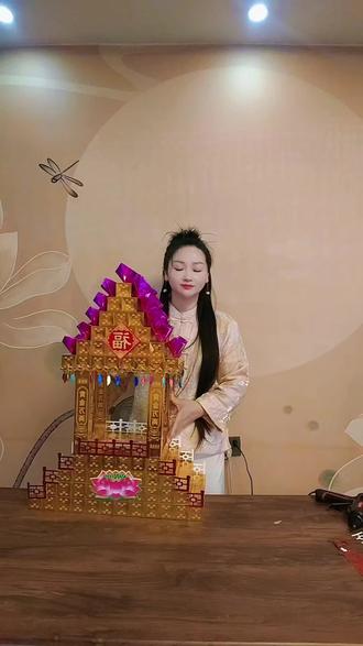 纳福亭教程,感谢观看#纳福亭 #金条手工制作 #金条手工 #金条手工折纸