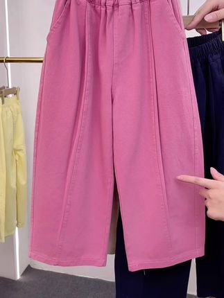 女童裤子秋季休闲风彩色牛仔可爱超萌儿童衣服#休闲裤 #休闲穿搭 #面料柔软舒适 #童裤 #宽松显瘦
