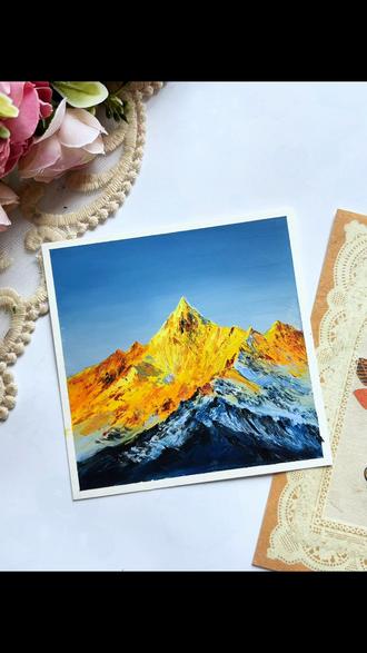 日照金山还能这样画 “没去成的远方,就用画笔抵达。
画一座日照金山,把一整年的好运,都送给刷到这条视频的你。
愿我们,都能在自己的世界里,熠熠生辉。”
#跟着抖音学画画 #青年创作者成长计划