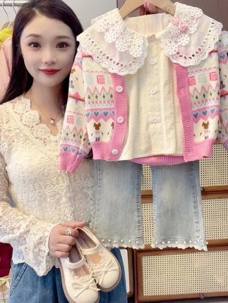 秋冬百搭开衫外套#生女儿就是用来打扮的 #骗你生女儿 #女童穿搭 #秋季穿搭 #高品质童装