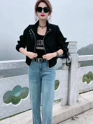 #今年最流行穿搭 #时尚气质穿搭 #欧韩穿搭 #棒球服 #短外套