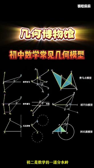 学而思网校【初中几何模型】初一-初三题型全覆盖几何模型解决 初中考来考去就这68个模型,学会了这68个几何模型,小题套模板,大题有思路。 #初中几何模型 #初中数学 #数学思维 #几何