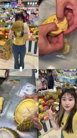 榴莲脑袋集合!大润发开榴莲实测! #存档我的假期回忆 #榴莲爱好者 #沉浸式吃水果 #榴莲大爆炸 #vlog日常
