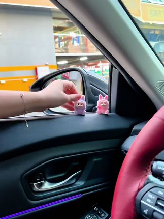 labubu申请出战!治愈你的每一天#女生的车 #也太可爱了吧 #车子摆件装饰品汽车用品 #网红汽车摆件推荐