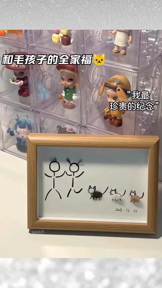 也许十年后我可能会抱着这个相框痛哭吧!时光会走,把猫咪的陪伴,定格成永恒#猫咪 #相框 #纪念 #diy手工制作 #和猫猫的全家福