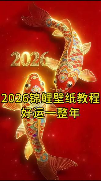 2026锦鲤动态壁纸!一键制作 30秒搞定 手残党必学✅#新年必备 #剪映一键剪同款 #剪映 #动态壁纸#2026锦鲤壁纸 新年开运壁纸 免费壁纸教程 手残党教程 手机壁纸 一键制作壁纸 锦鲤附体 2026好运 高清动态壁纸 无水印壁纸 剪同款教程 招财壁纸