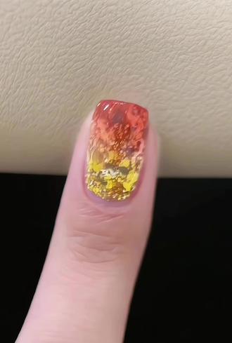 发财锦鲤~#美甲#美甲教程 #美甲分享 #新年美甲 #美甲款式