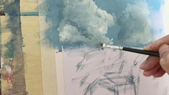 画画vlog#水粉画 #风景画 #爱好和平远离战争