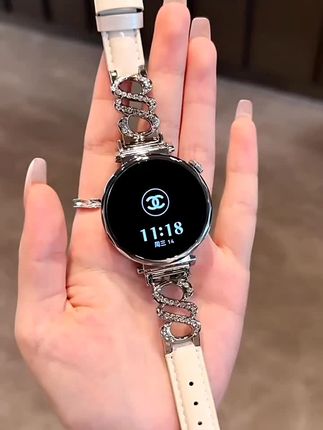 适用华为新款S扣镶钻金属拼皮质手表表带watch3watch4GT4GT5pro#手表表带 #手表表带推荐 #华为表带 #华为表带推荐 #表带 @DOU+小助手