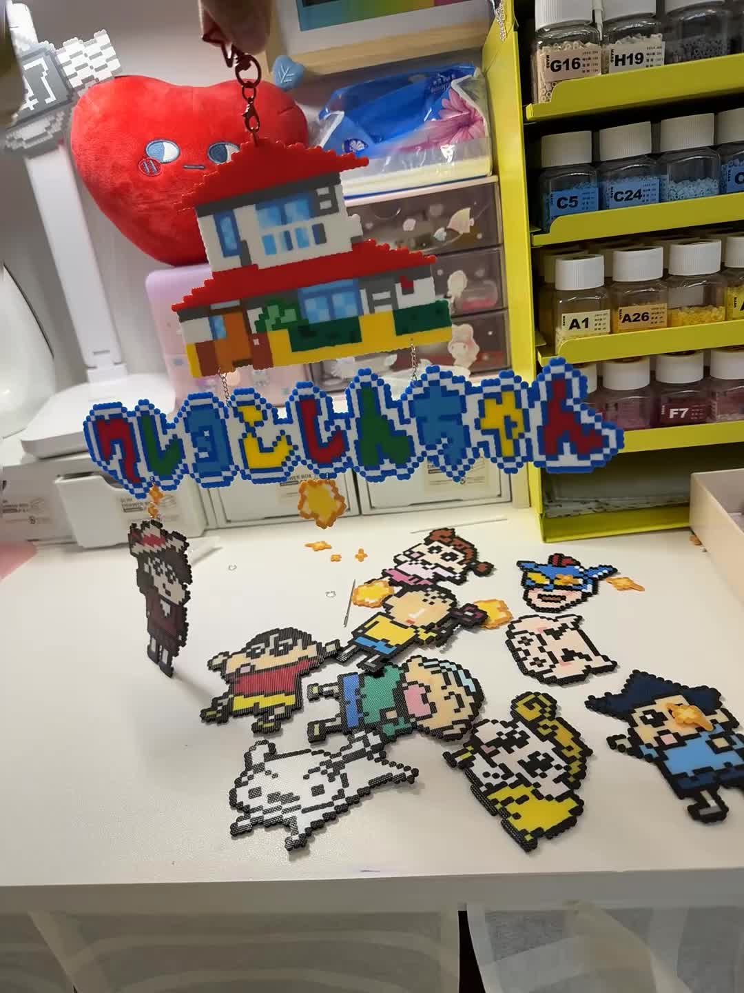 不喜欢拼拼豆 除非它是蜡笔小新🖍️#小新 #拼豆