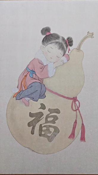画个“葫芦娃”#百young非遗计划 #非遗祈福百景图 #治愈系插画 #创意绘画 #传统文化传承