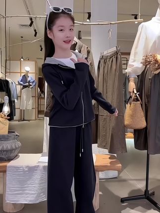 女童秋装套装2025新款儿童洋气女大童装休闲时髦运动开衫卫衣春秋#创作灵感 #春秋新款 #潮流时尚穿搭 #套装穿搭 #童装