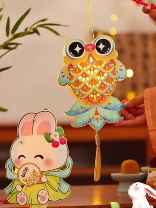 #手工diy #中秋兔子灯笼 #中秋节灯笼