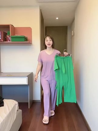 240斤宽松大码显瘦冰丝套装三件套加肥加大#夏季穿搭 #面料舒适透气