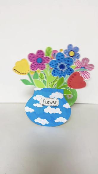 DIY春日不倒翁摇摇花#亲子时光手工diy #有趣的儿童手工作品 #幼儿创意手工 #爱画画的孩子 #有趣的儿童手工作品