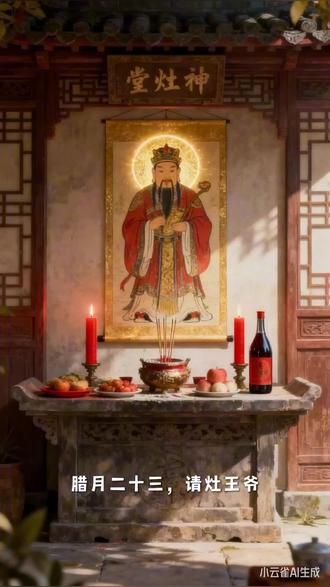 腊月二十三拜灶王爷#中华文化知识讲解 #过年氛围提前搞起来了 #小年快乐