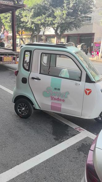 新款前后联动碟刹,倒车影像,蓝牙音箱,电动雨刮#雅迪EV511#电动三轮车 #代步工具 #雅迪EV306