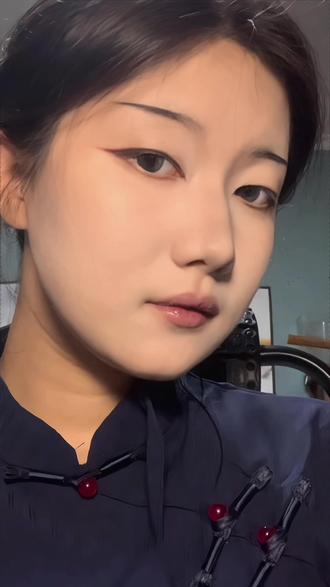 单眼皮古风日常温柔眼线画法#单眼皮 #美妆 #妆教