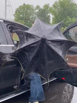 加大加固弯柄高尔夫男士雨伞黑胶遮阳防晒晴雨两用韧性强#晴雨两用伞 #高尔夫雨伞 #雨天出行 #抗风伞 #自动雨伞