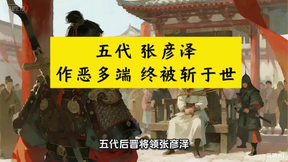 五代张彦泽 作恶多端,终被斩于市 #五代十国#太平年