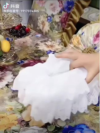 (小杨好物)法式手工珍珠纸巾套蕾丝刺绣抽纸罩卧室客厅家用抽纸套通用纸巾袋