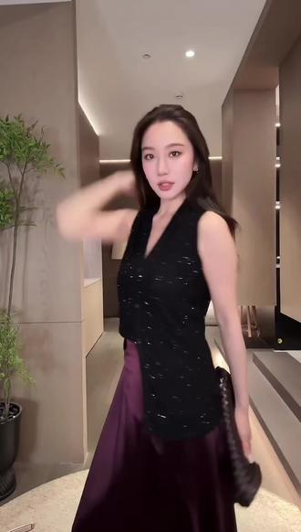 LiHuiEr李慧儿【半荷野纱】夏款时尚百搭紫色半身裙 #女装 #半身裙 #醋酸面料 #高级感 #穿搭