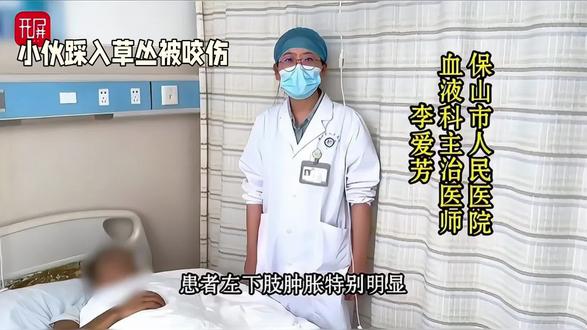小伙踩入草丛被蛇咬伤休克
