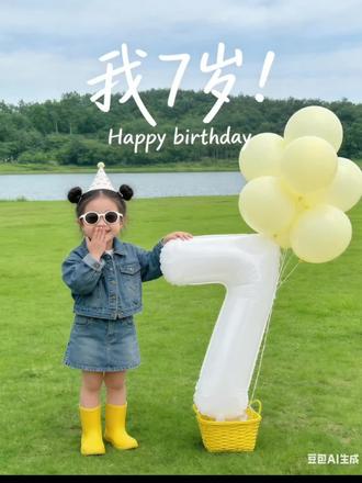 好看的宝宝生日照豆包教程来啦!真是太好看啦! #豆包ai #豆包出大片有两把刷子 #氛围感照片#分享一下自家萌宝的写真 #骗你生女儿