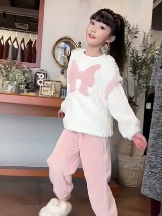 #童装 #儿童睡衣 #睡衣 #儿童秋冬睡衣 #毛呼呼