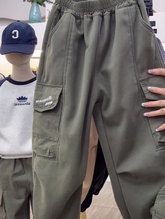 【加绒加厚】儿童工装裤加绒加厚中大童宽松帅气保暖休闲裤时尚百搭#工装裤 #保暖舒适 #休闲裤 #时尚百搭 #童装