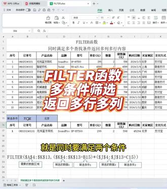 #多条件筛选#WPS#办公效率提升