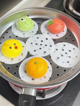 超值圆形蒸笼纸,特厚家用,蒸馒头包子不粘,一次性使用超方便 #蒸笼纸#一次性蒸笼纸 #好物分享 #居家必备 #超实用