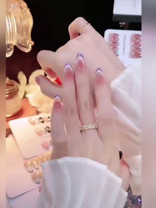 原地封神💅💅秒变仙女手~巨好看法式美甲#美甲款式 #穿戴甲 #仙女必备 #好看的法式美甲 #穿戴甲分享