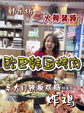 韩国老板在韩乐坊开的韩餐店,品尝到了好多韩国美味 #韩餐 #炸鸡 #韩式烤肉 #东大门美食 #韩乐坊