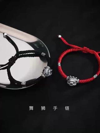 #足银手链手绳#999纯银小醒狮手链#古风情中式手绳手链好物推荐🔥