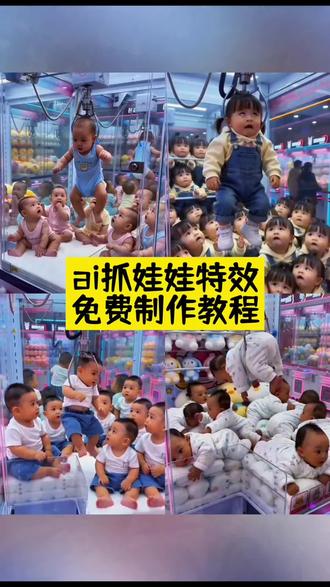 抓娃娃ai特效 AI抓娃娃 ai抓娃娃机 爱抓娃娃#剪映 #ai抓娃娃#抓猫猫的娃娃机#抓娃娃