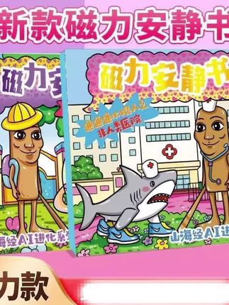 ai国外山海经换装磁力安静书新款上市 大家快来买呀,太好了#卡通贴贴画 #儿童手工贴画视频 #玩具童话故事 #儿童贴纸书换装贴纸 #磁力安静书