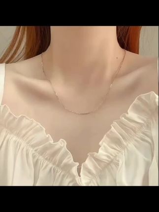 链子925银 加长玫瑰金色O字链999纯银项链女长款链子无吊坠素链绳