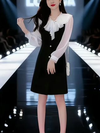 女装连衣裙2025新款高级感气质名媛别致小黑裙 时尚女装连衣裙#高级感穿搭#优雅气质#轻奢女装#爱了爱了#引领时尚潮流