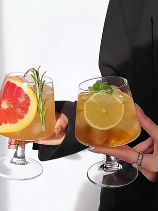 鸡尾酒气泡果汁高脚杯 #玻璃杯 #鸡尾酒 #果汁杯 #冷饮杯 #超便宜超划算