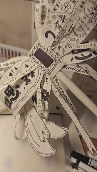 #手工 #自制 #成品 #真爱降临 #魔法棒 鬼知道我折了多久,不过成品出来真的很好看!ꉂ(ˊᗜˋ*)