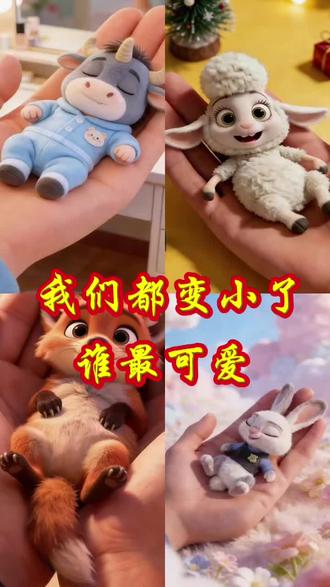 #我们都变小了,谁最可爱😻#疯狂动物城