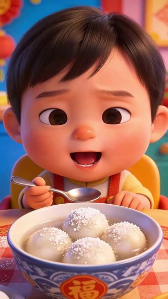 经典儿歌《卖汤圆》 圆滚滚、糯叽叽,一口甜到心里!宝贝跟着唱,治愈又喜庆,宝宝们最喜欢的汤圆都是什么馅的呀?#0到三岁早教儿歌 #创作者中心 #创作灵感 #启蒙早教